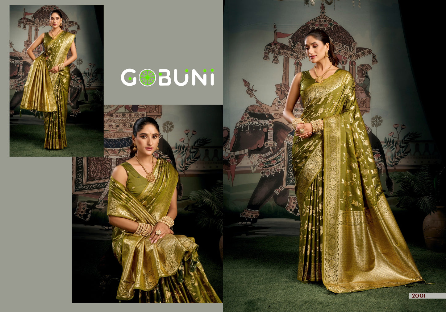2001 Sanskruti Gobuni Soft Silk Sarees