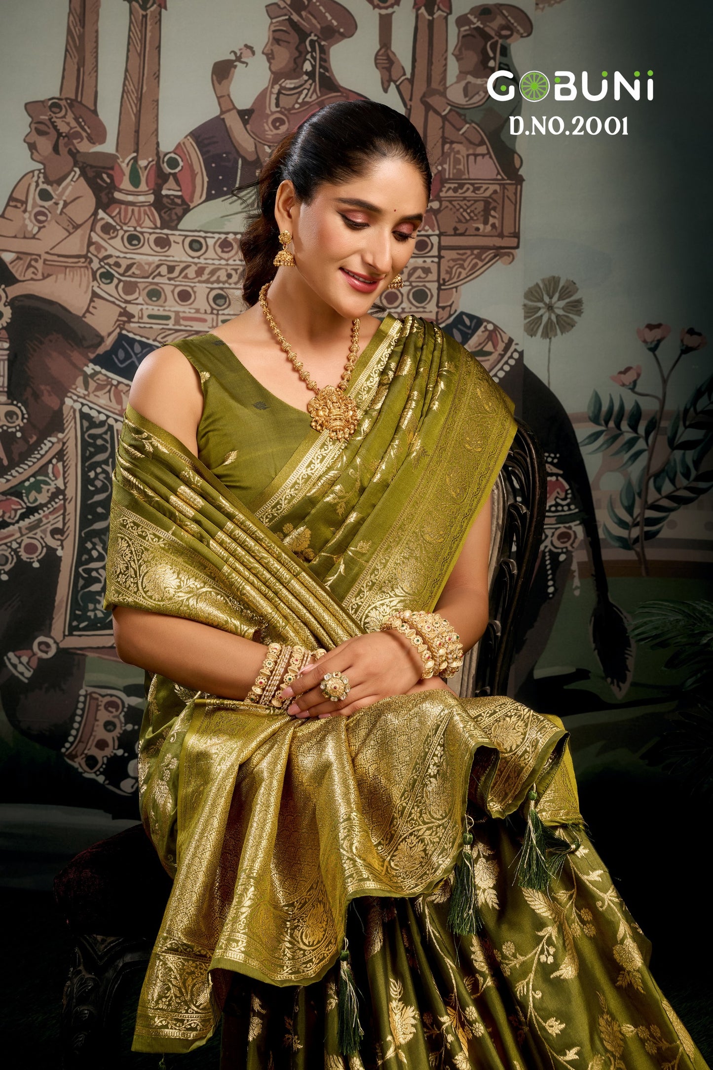 2001 Sanskruti Gobuni Soft Silk Sarees