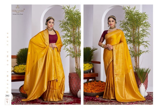 2002 Glamour Trikaashi Nv Satin Sarees