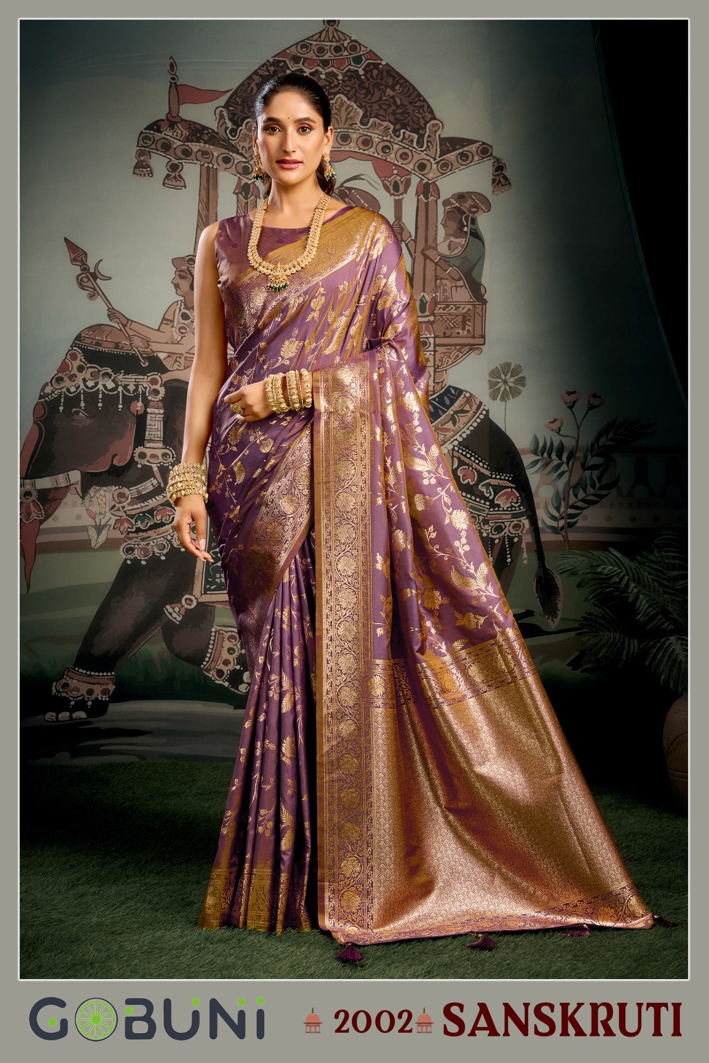 2002 Sanskruti Gobuni Soft Silk Sarees