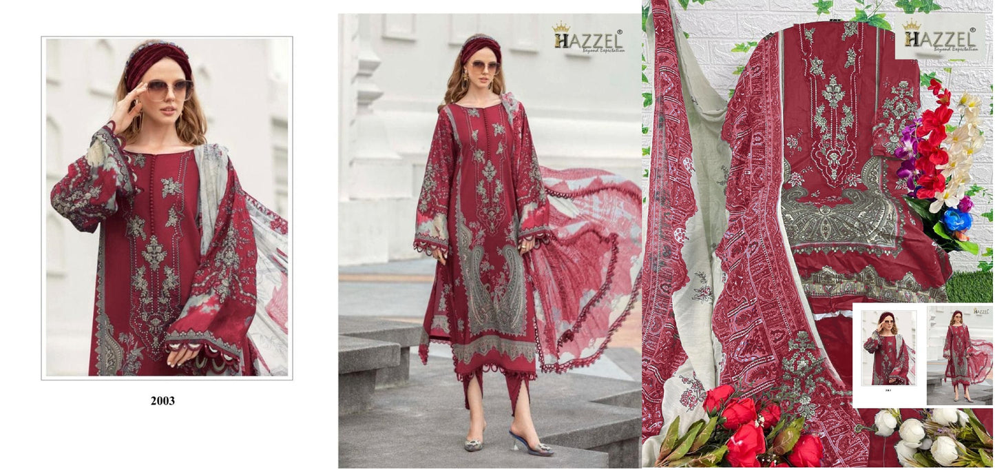 2003 Hazzel Embroidered Pakistani Patch Suits