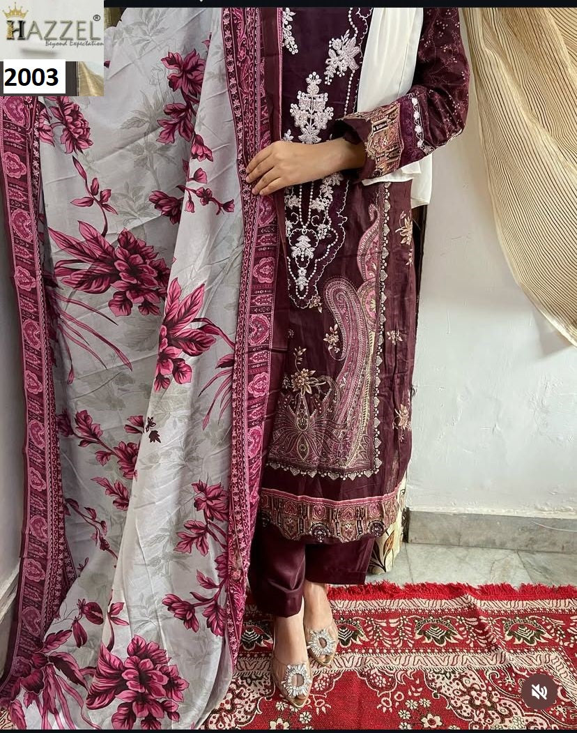 2003 Hazzel Embroidered Pakistani Patch Suits