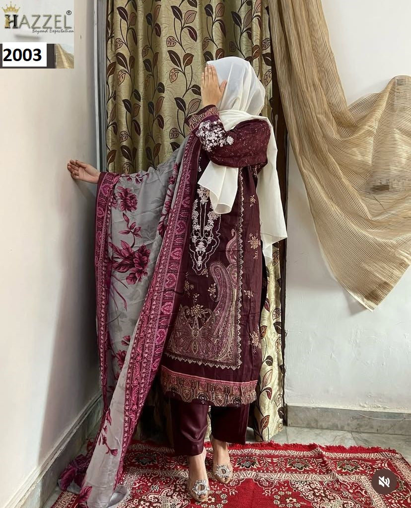 2003 Hazzel Embroidered Pakistani Patch Suits