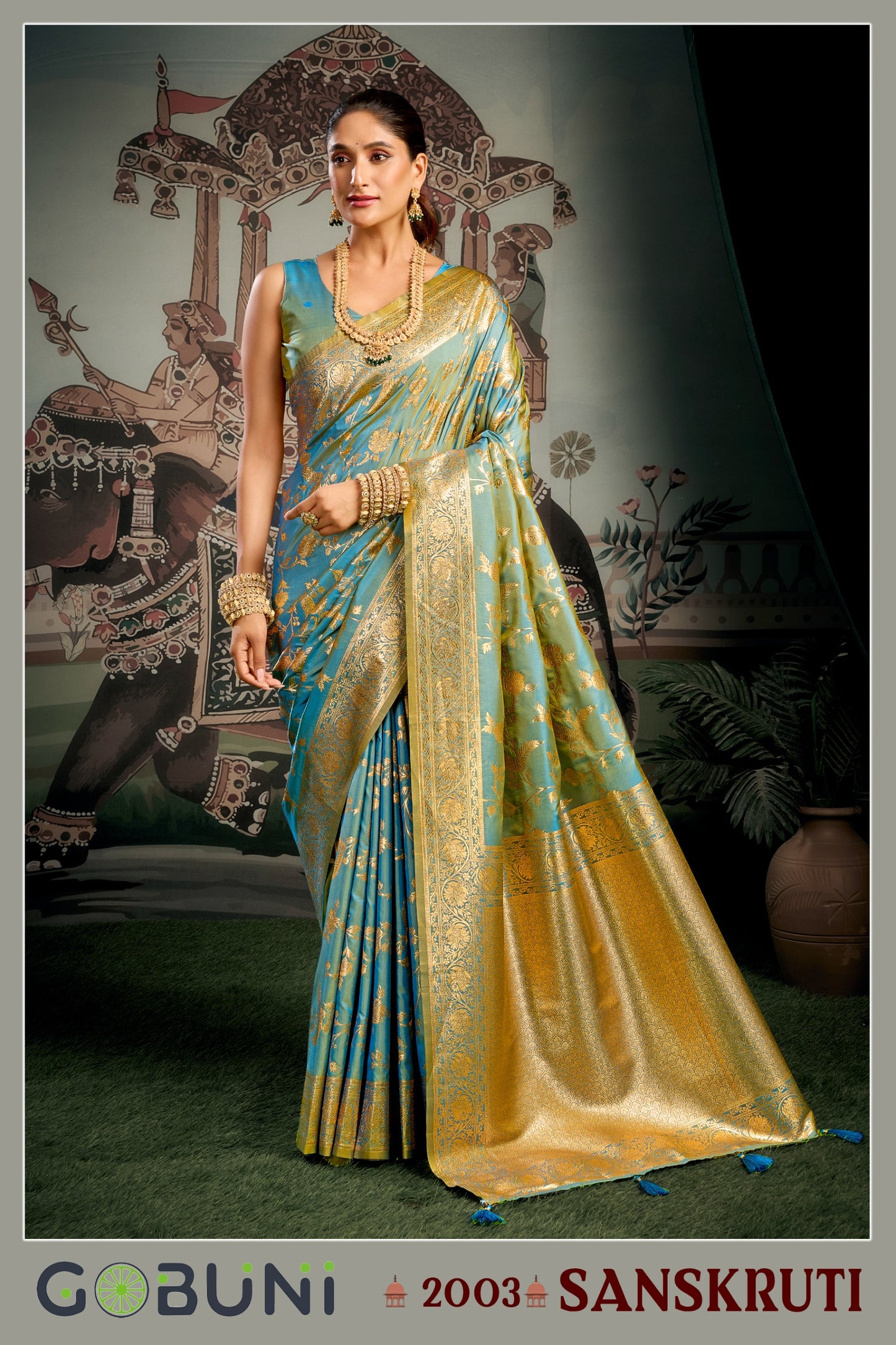 2003 Sanskruti Gobuni Soft Silk Sarees