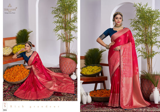 2004 Glamour Trikaashi Nv Satin Sarees