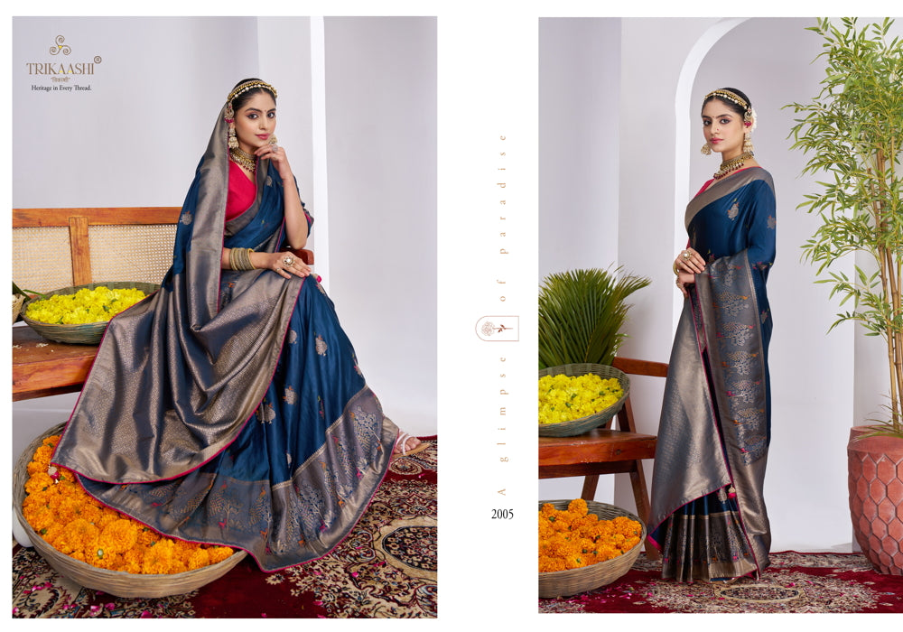 2005 Glamour Trikaashi Nv Satin Sarees