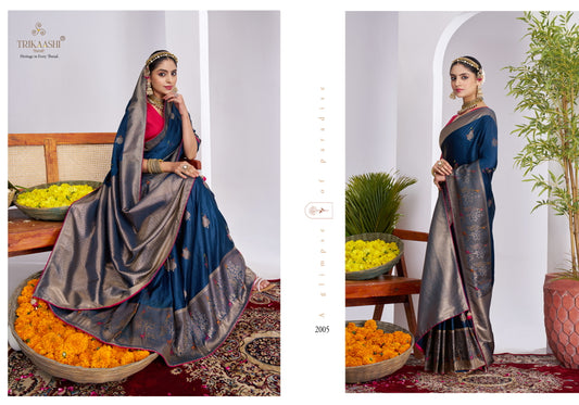 2005 Glamour Trikaashi Nv Satin Sarees