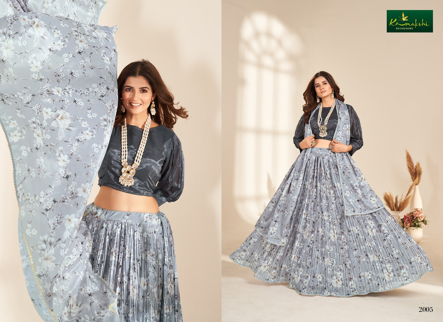 2005 Valisha Kamakshi Pure Organza Readymade Lehenga Choli