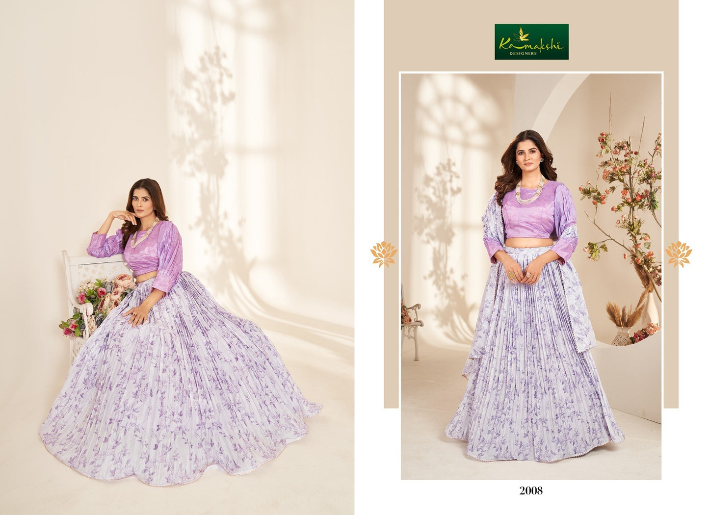 2008 Valisha Kamakshi Pure Organza Readymade Lehenga Choli