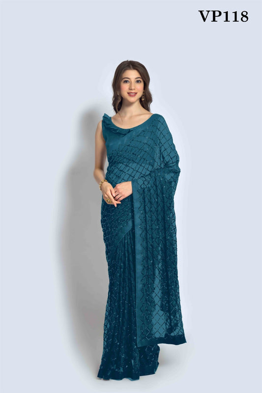 118 Chokadi Fashion Berry Sarees