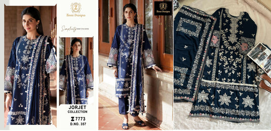 357Blue Ziaaz Designs Pakistani Salwar Suits