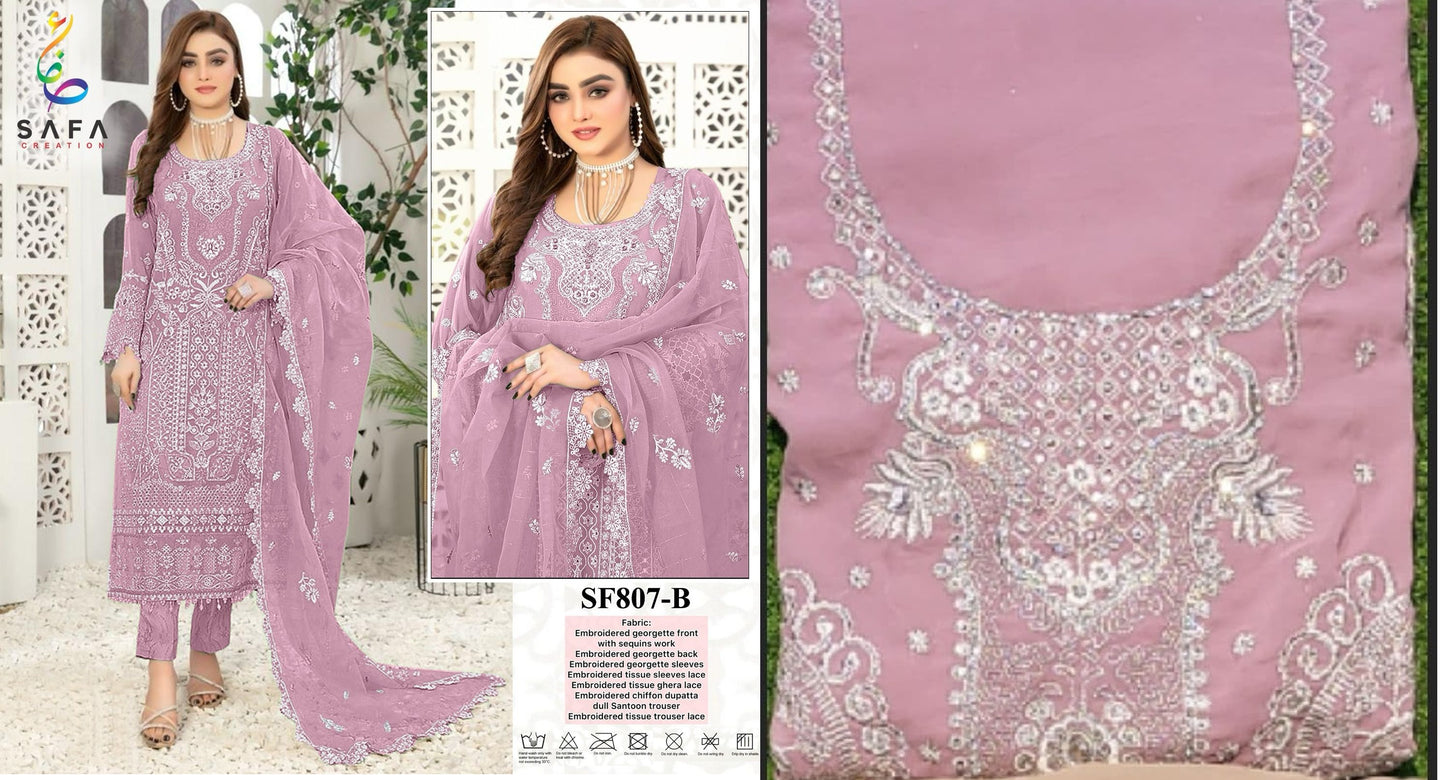 807B Safa Creation Pakistani Salwar Suits