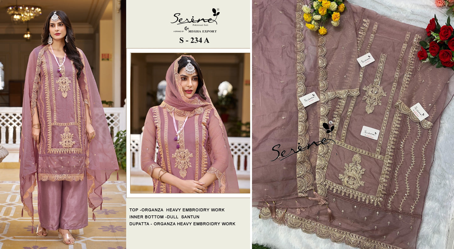 234A Serine Pakistani Salwar Suits