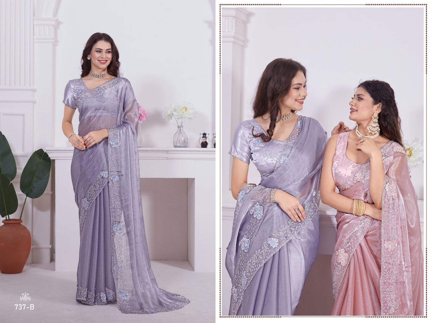 737B Light Mehek Sarees
