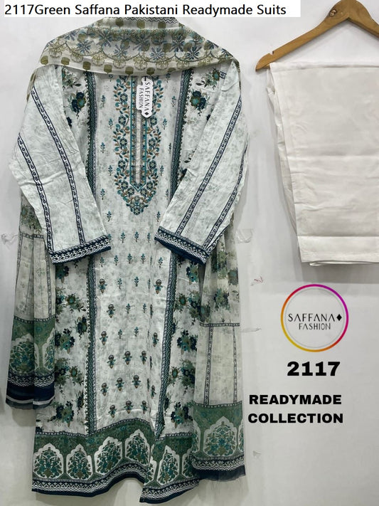 2117Green Saffana Pakistani Readymade Suits