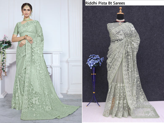 Riddhi Pista Bt Sarees
