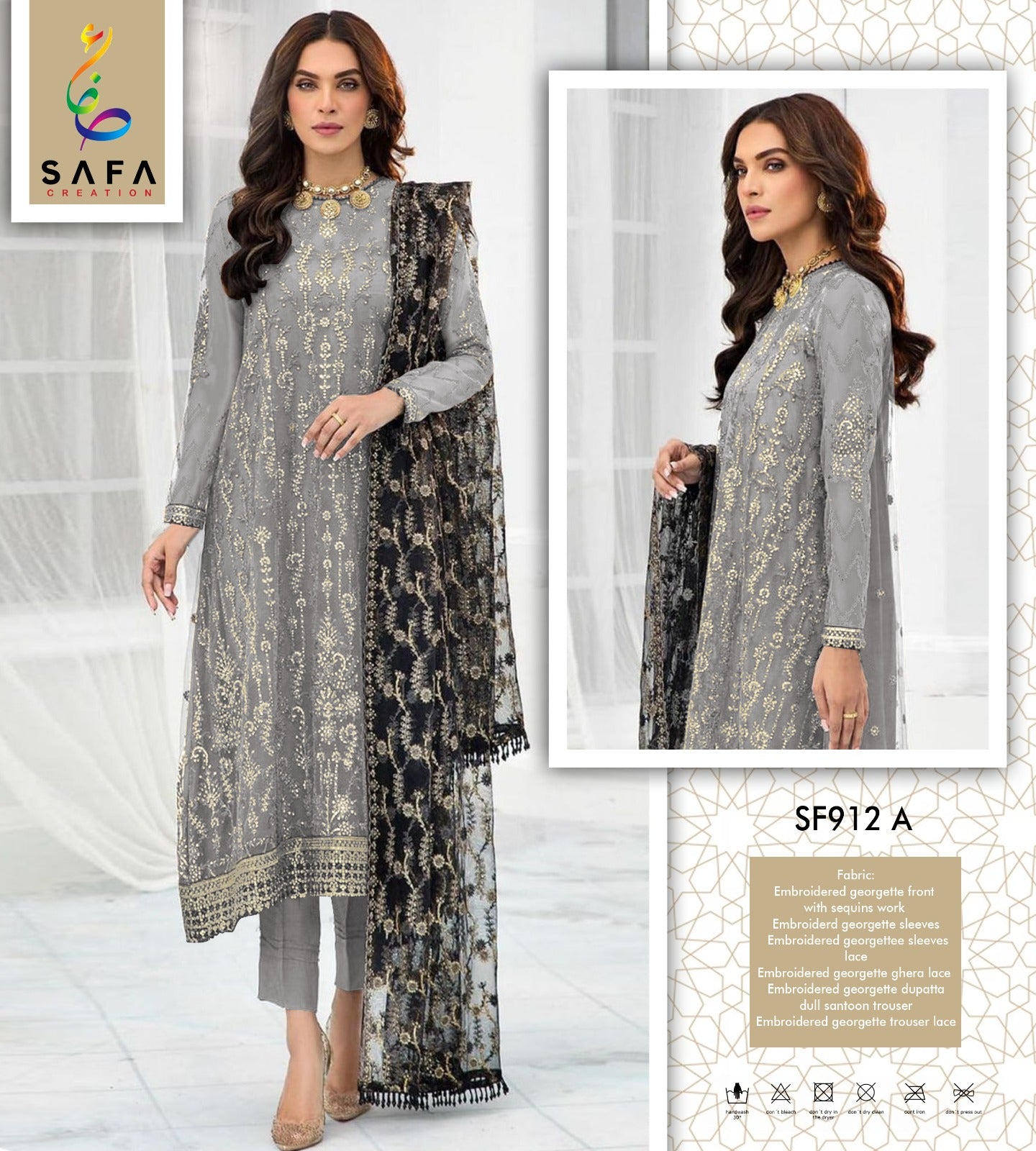 912A Safa Creation Pakistani Salwar Suits
