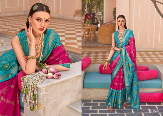 10280 Gulab Patola Trirath Sarees
