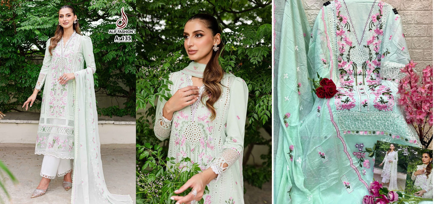 135 Alif Fashion Pakistani Salwar Suits