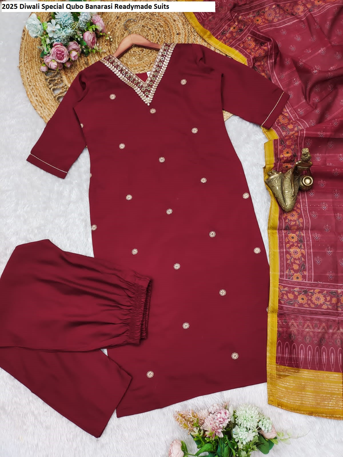 2025 Diwali Special Qubo Banarasi Readymade Suits