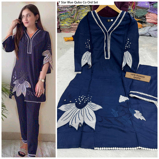 7 Star Blue Qubo Co Ord Set