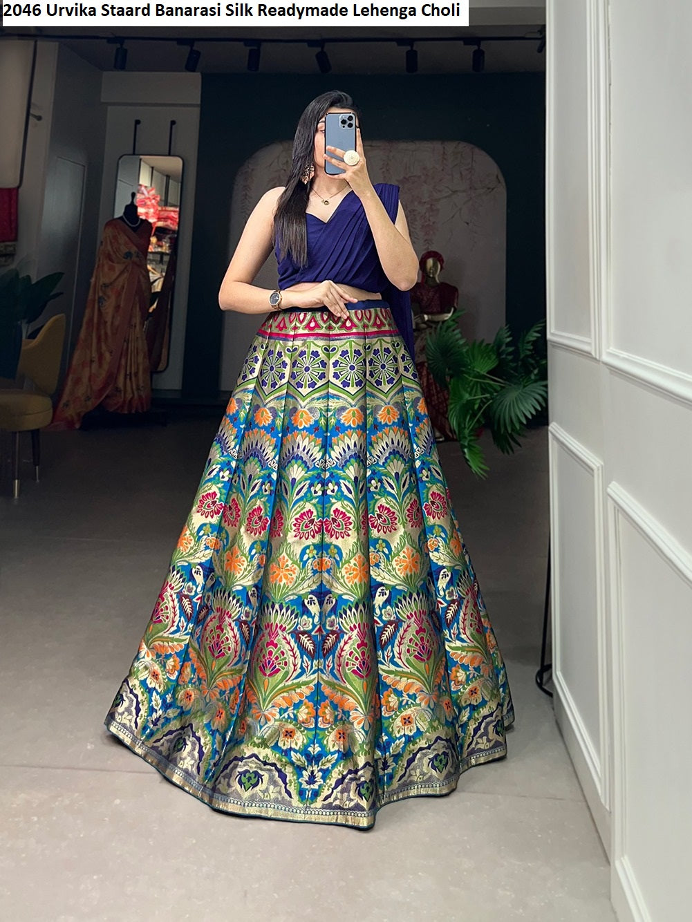 2046 Urvika Staard Banarasi Silk Readymade Lehenga Choli