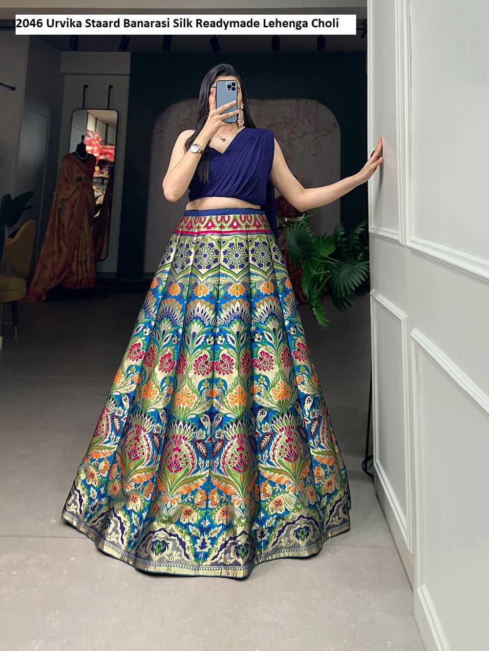 2046 Urvika Staard Banarasi Silk Readymade Lehenga Choli