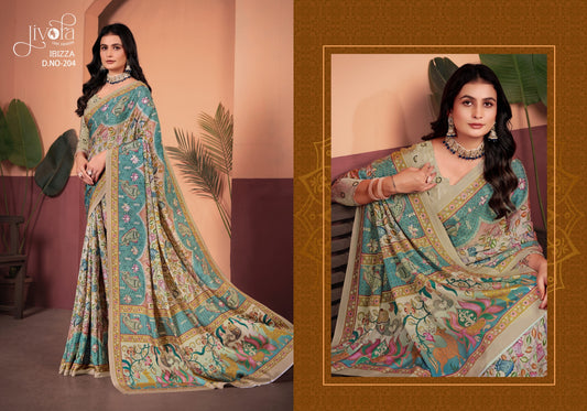 204 Ibizza Jivora Crape Sarees