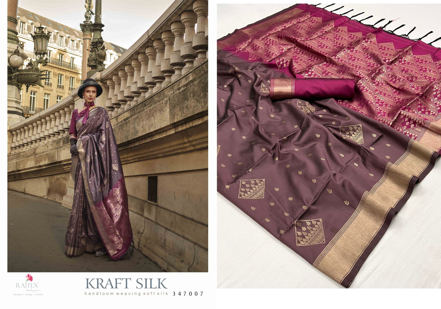 347007 Kraft Silk Rajtex Sarees
