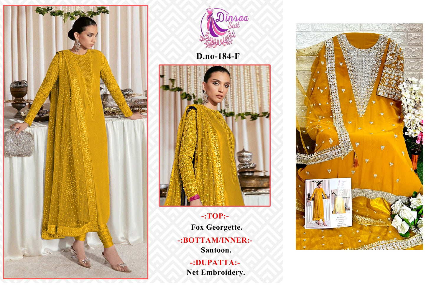 184F Dinsaa Suit Pakistani Salwar Suits