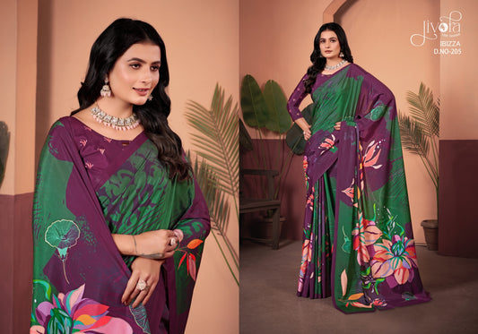 205 Ibizza Jivora Crape Sarees