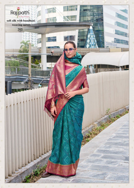 205 Sugandh Silk Rajpath Bandhani Sarees