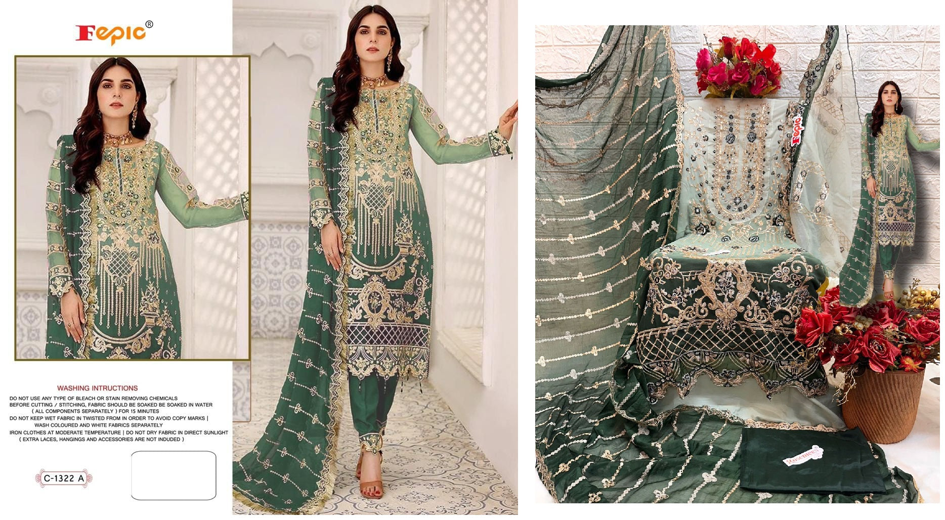 C-1322-A Fepic Pakistani Salwar Suits