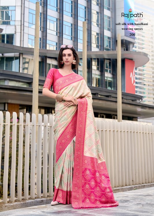 206 Sugandh Silk Rajpath Bandhani Sarees