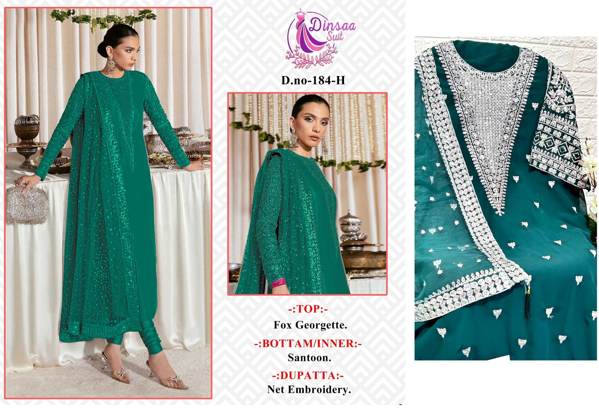 184H Dinsaa Suit Pakistani Salwar Suits