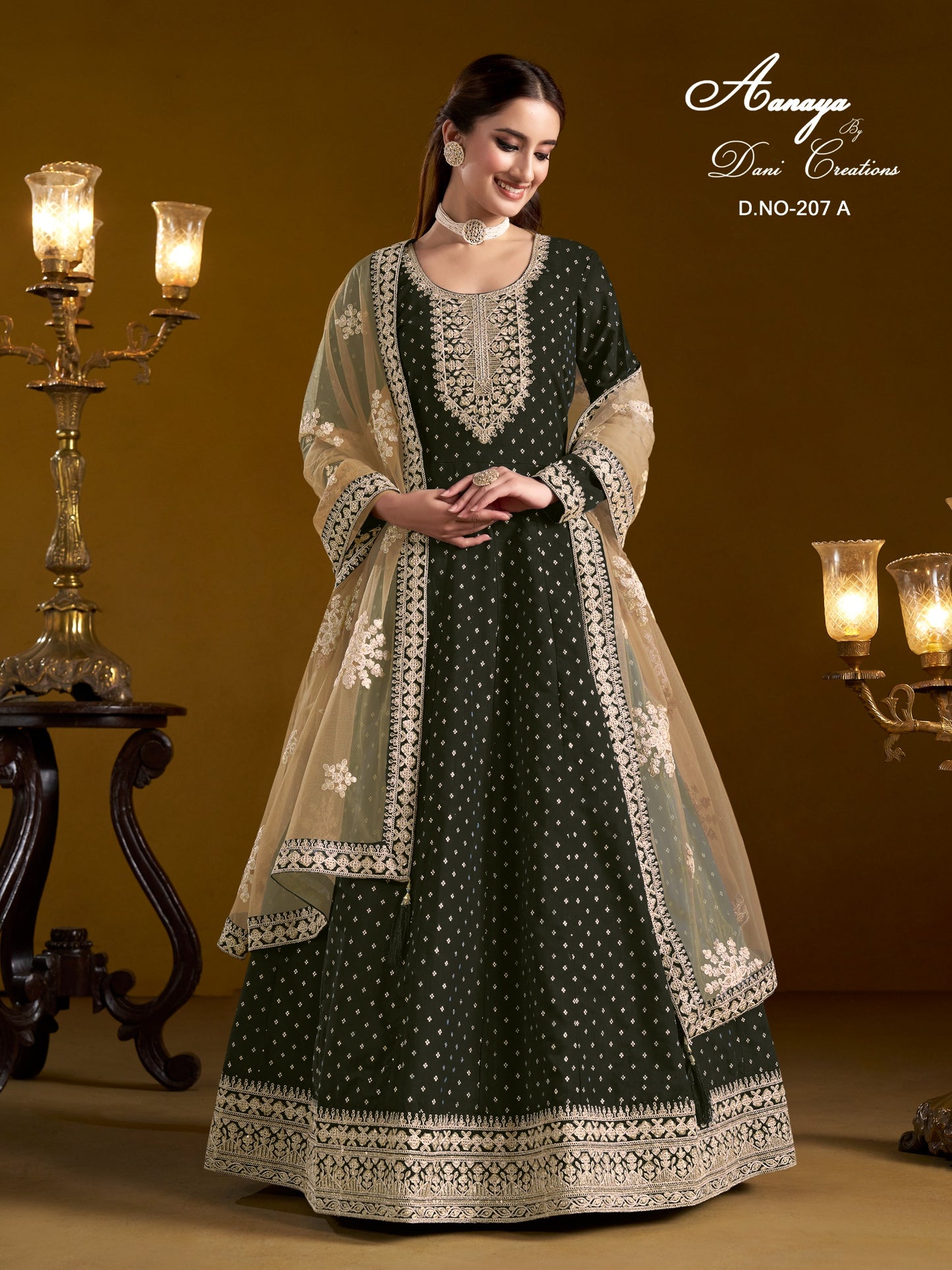 207A Aanaya Vol 207 Dani Creation Chanderi Readymade Suits