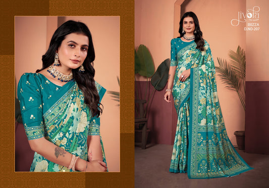 207 Ibizza Jivora Crape Sarees
