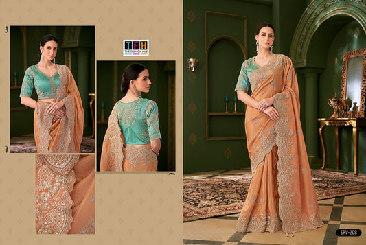 208 Sarvaratna Vol 2 Tfh Pure Viscose Georgette Silk Sarees