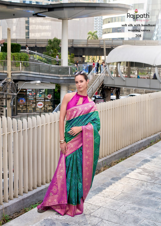 208 Sugandh Silk Rajpath Bandhani Sarees
