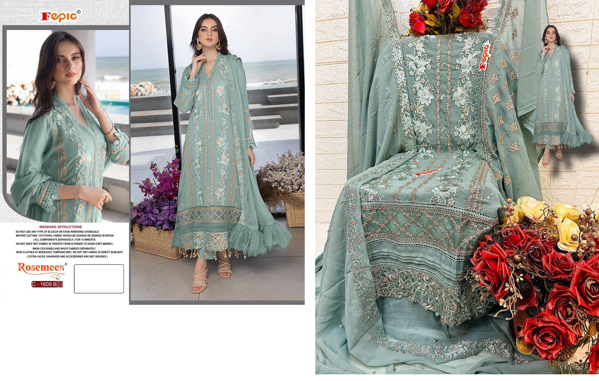 C-1609-B Fepic Pakistani Salwar Suits