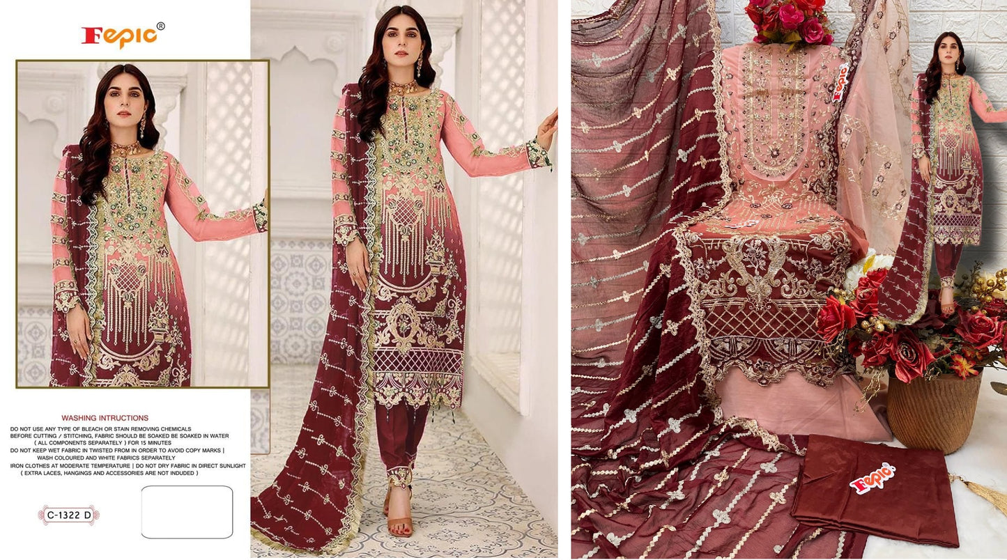 C-1322-D Fepic Pakistani Salwar Suits