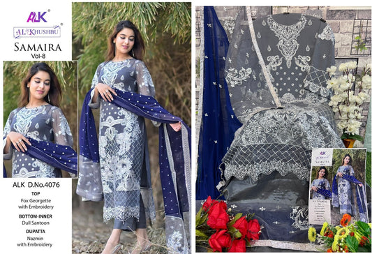 4076 Samaira Vol 8 Alk Pakistani Salwar Suits