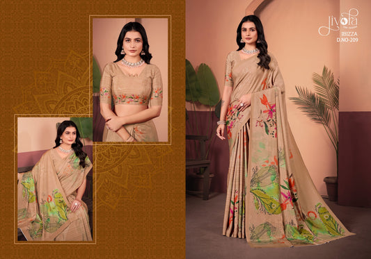 209 Ibizza Jivora Crape Sarees
