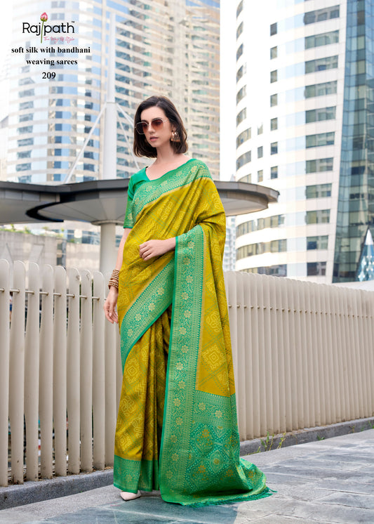209 Sugandh Silk Rajpath Bandhani Sarees