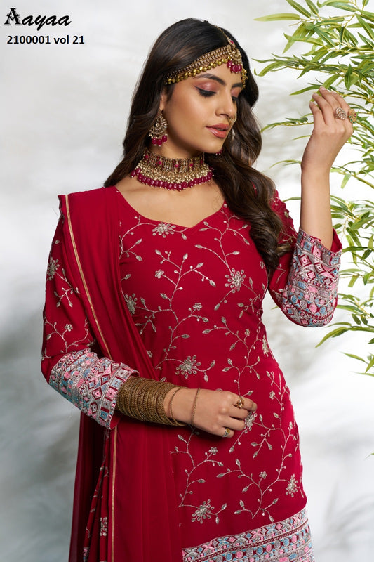 2100001 Vol 21 Aayaa Faux Georgette Readymade Suits