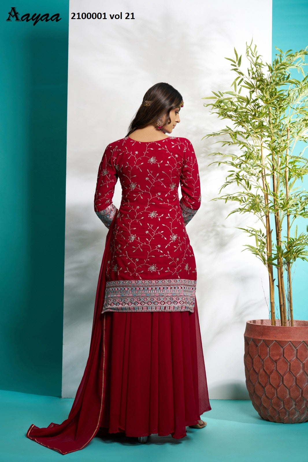 2100001 Vol 21 Aayaa Faux Georgette Readymade Suits