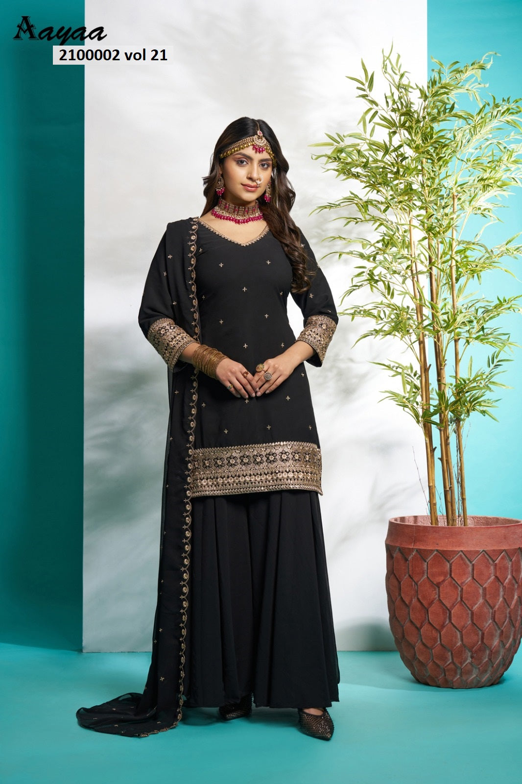 2100002 Vol 21 Aayaa Faux Georgette Readymade Suits