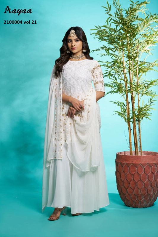 2100004 Vol 21 Aayaa Faux Georgette Readymade Suits