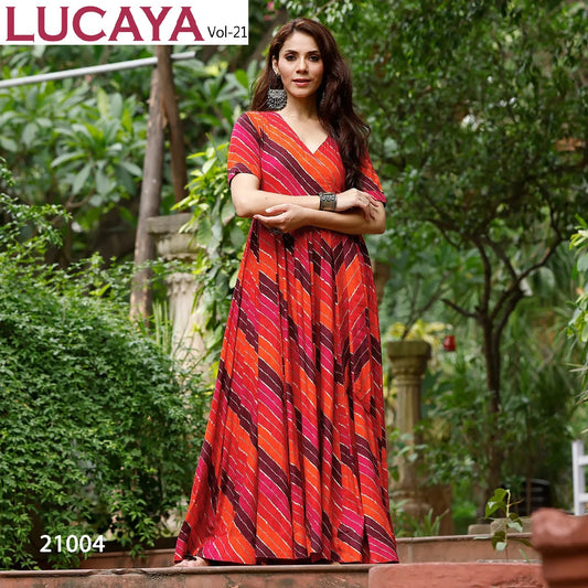 21004 Vol 21 Lucaya Heavy Rayon One Piece Gown