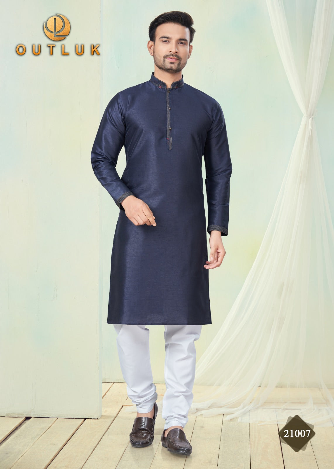 21007 Wedding Collection Vol 21 Outluk Mens Kurta Pyjama
